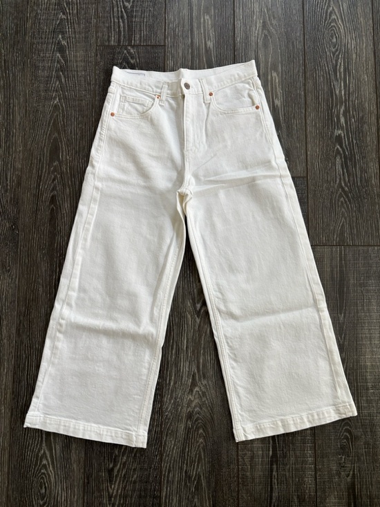 GAP Denim - Like new GAP White High-Rise Wide Leg STRIDE Ankle Wide-Leg Jeans 29/8s